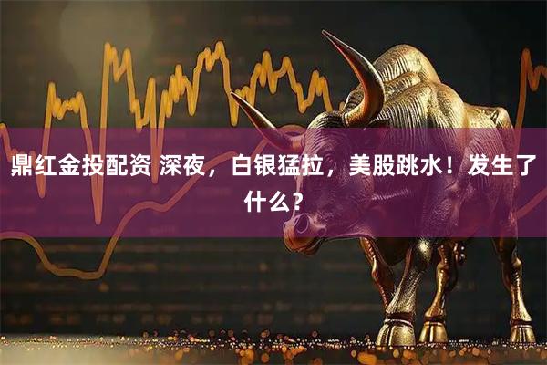 鼎红金投配资 深夜，白银猛拉，美股跳水！发生了什么？